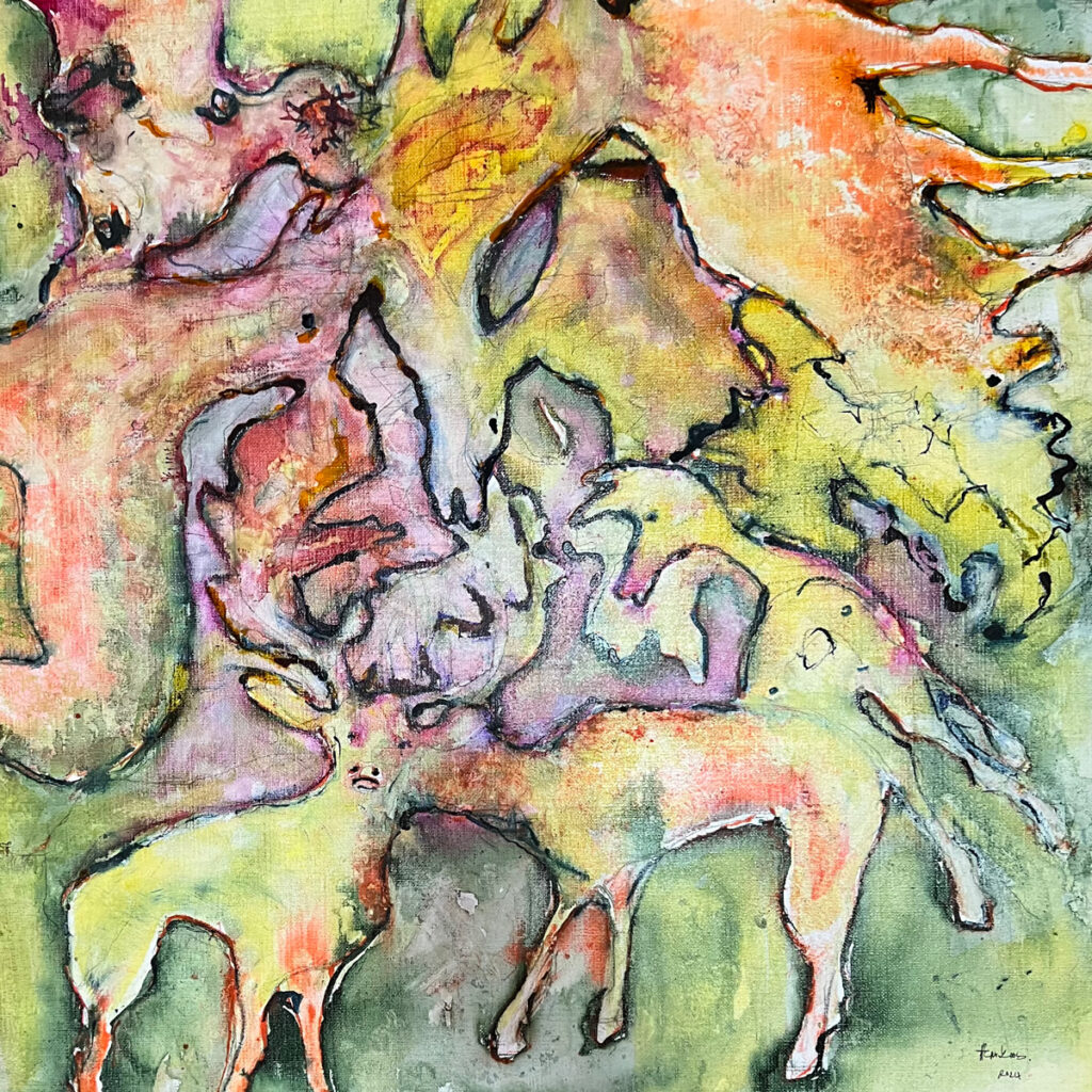 60 x 60 cm watercolor on canvas | 2023